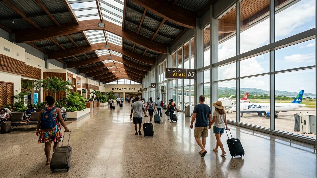 International terminal interior at Montego Bay airport