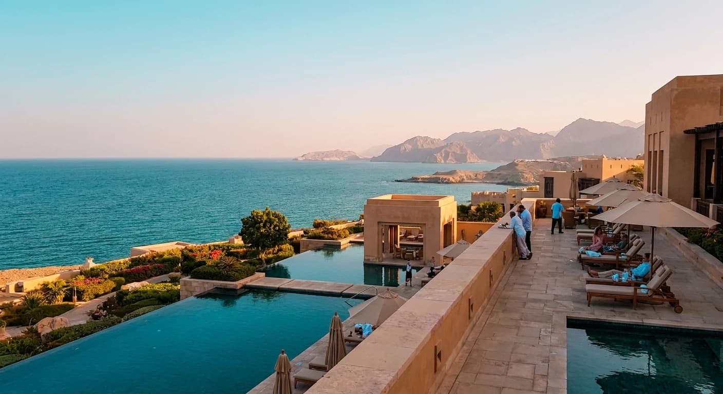 Luxury resort overlooking the Gulf of Oman in Muscat