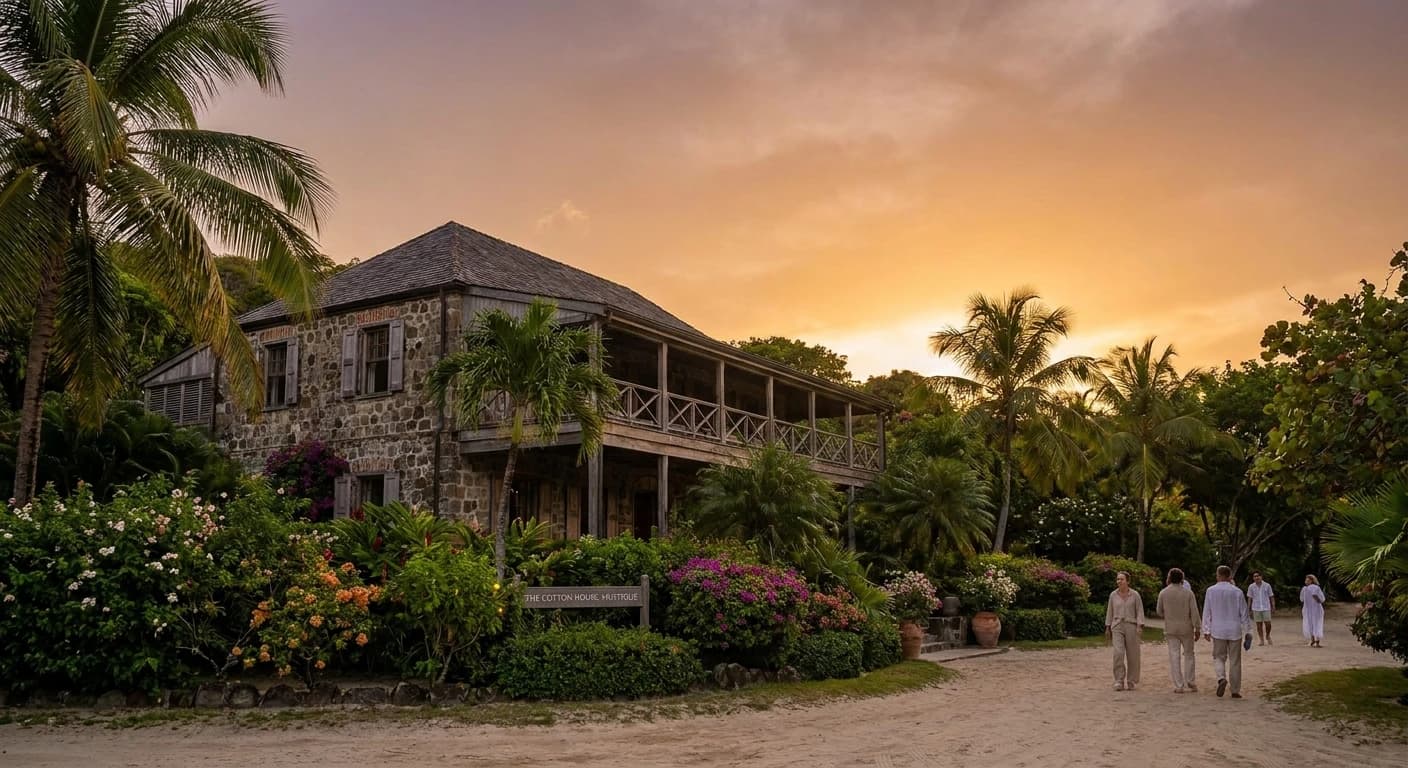 Princess Margaret Beach and turquoise Caribbean waters on Mustique island