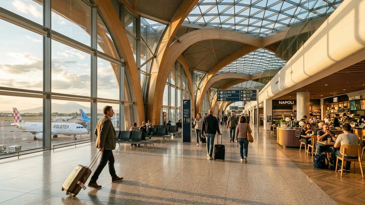 International terminal interior at Naples airport