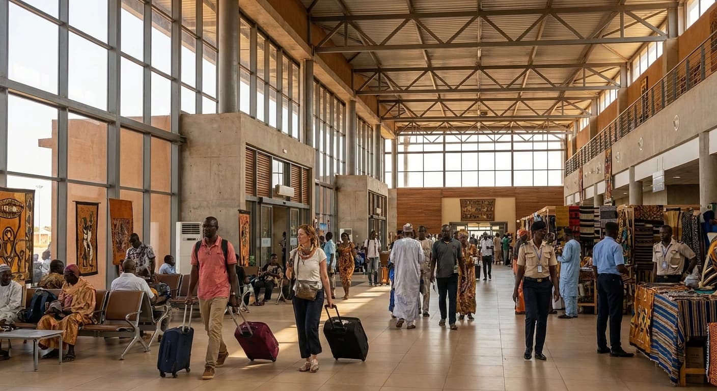 Thomas Sankara International Airport terminal in Ouagadougou, Burkina Faso