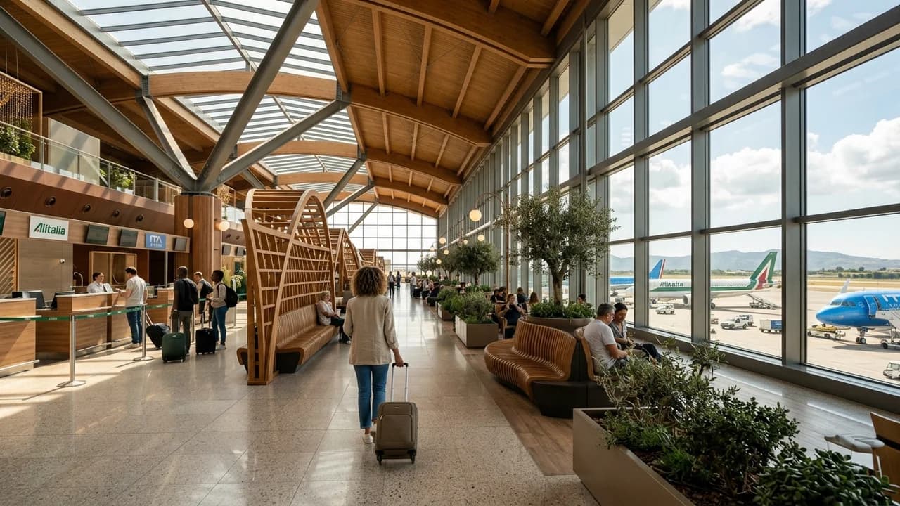 International terminal interior at Palermo airport