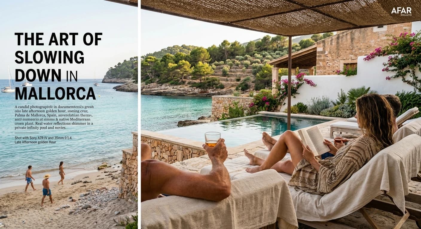 Luxury boutiques and café terraces along Passeig del Born in Palma de Mallorca