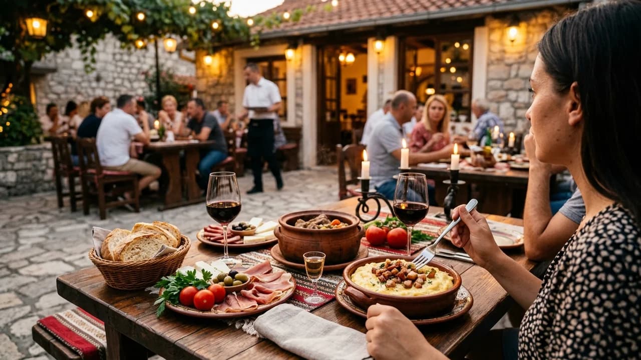 Authentic local cuisine dining experience in Podgorica