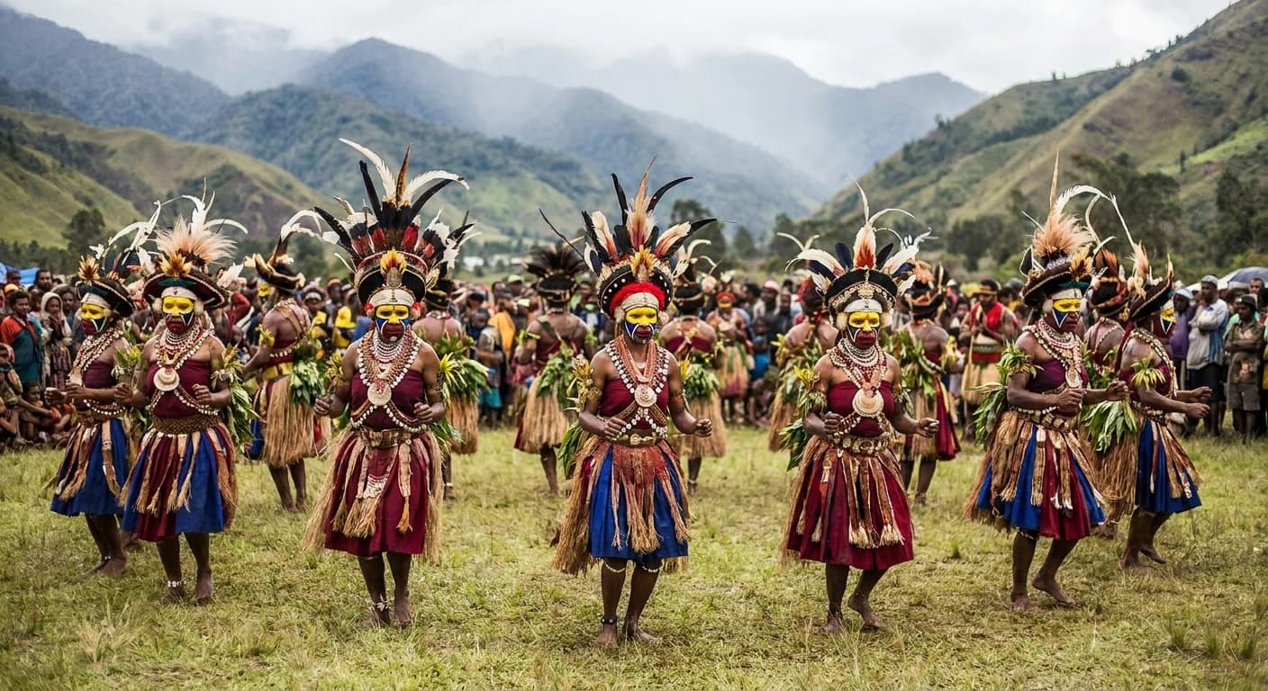 Papua New Guinea highland sing-sing festival