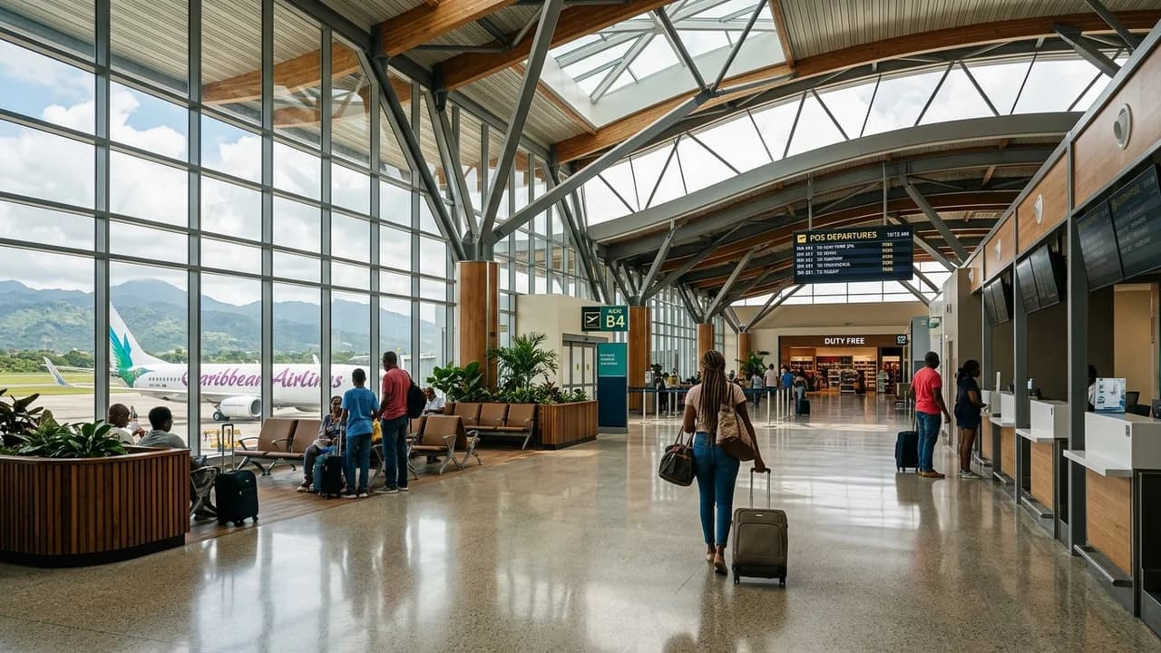 International terminal interior at Port of Spain airport