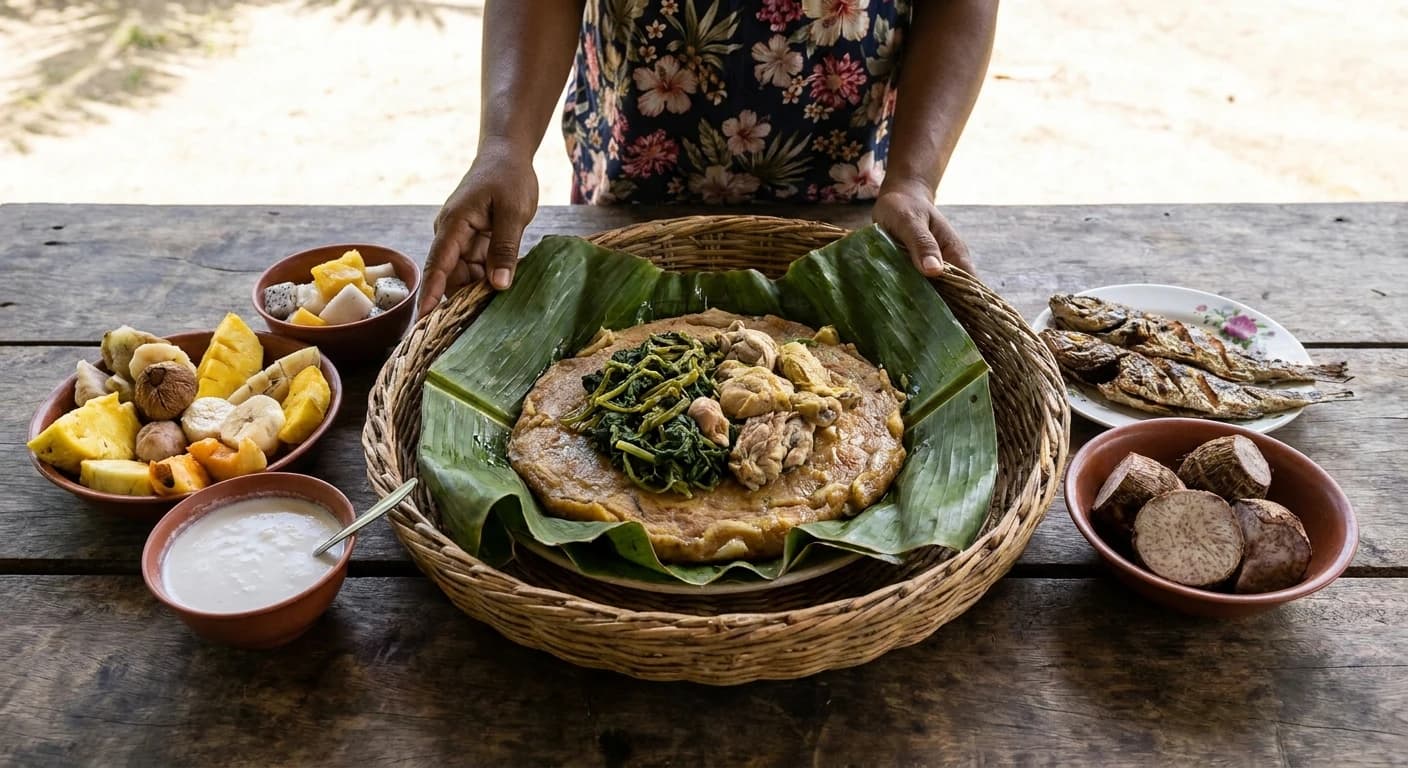 Traditional laplap and Vanuatu cuisine