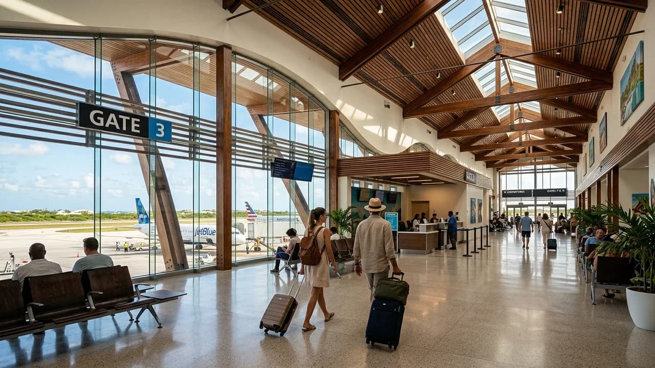 International terminal interior at Providenciales airport
