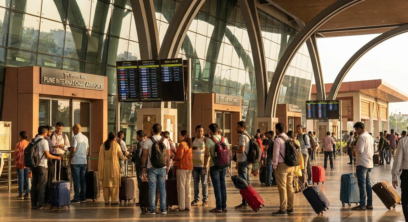 International arrivals area at Pune airport