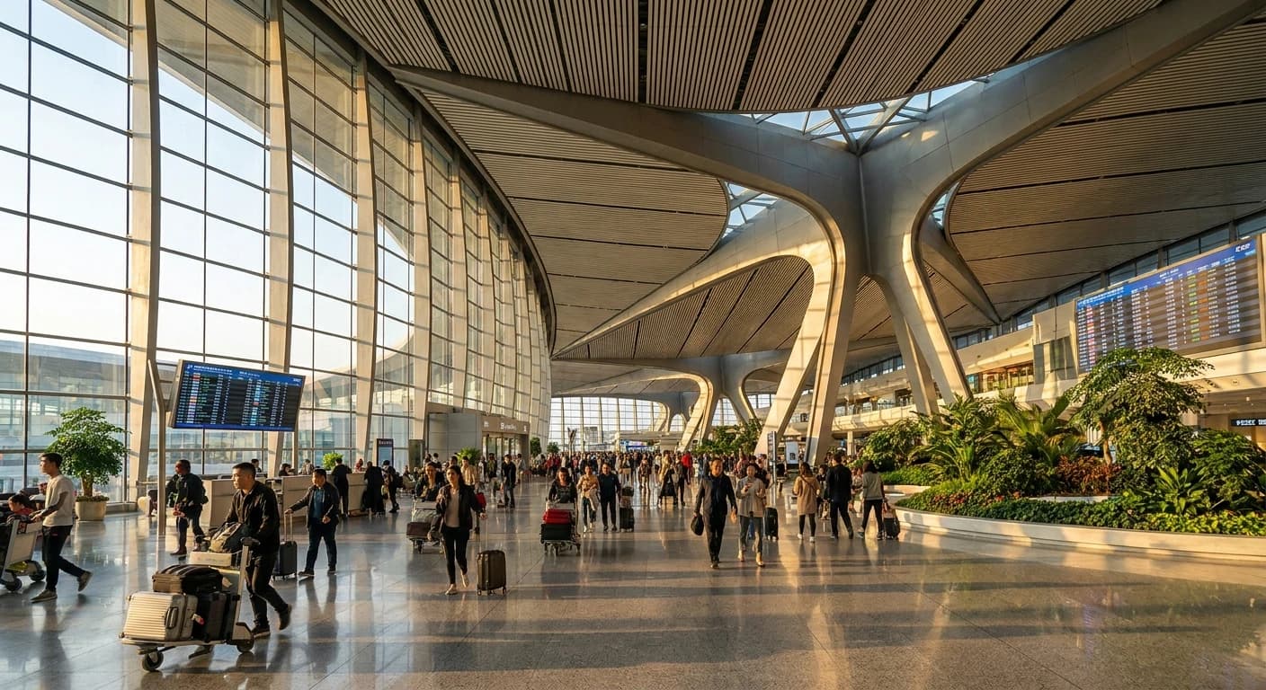 Qingdao Jiaodong International Airport modern terminal