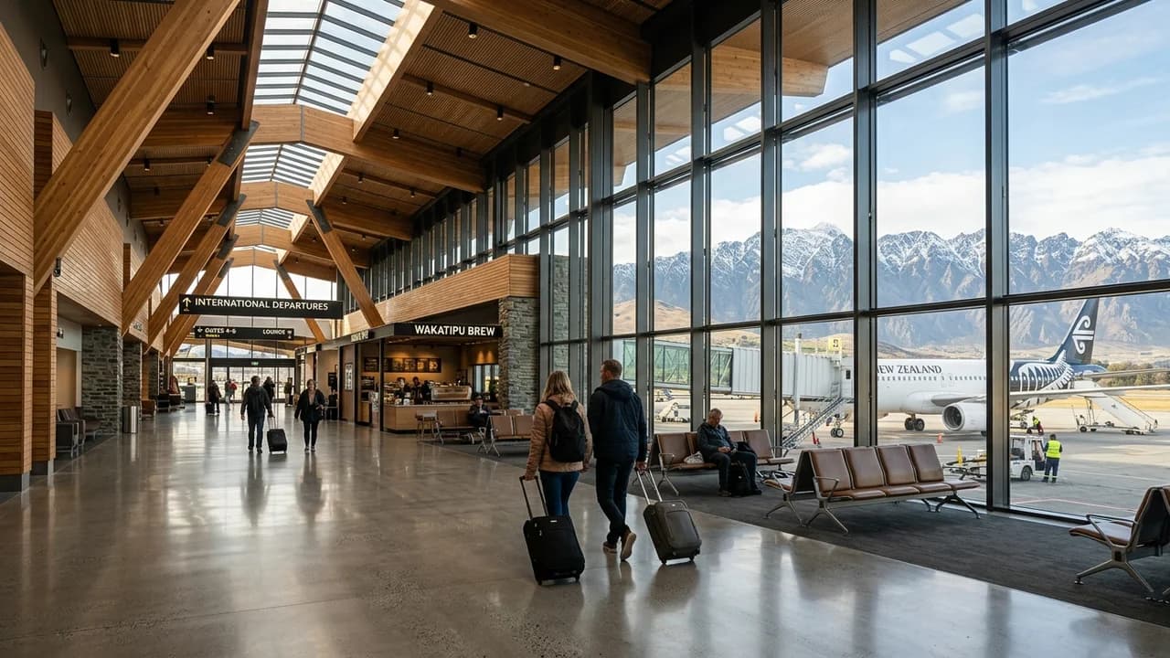 International terminal interior at Queenstown airport