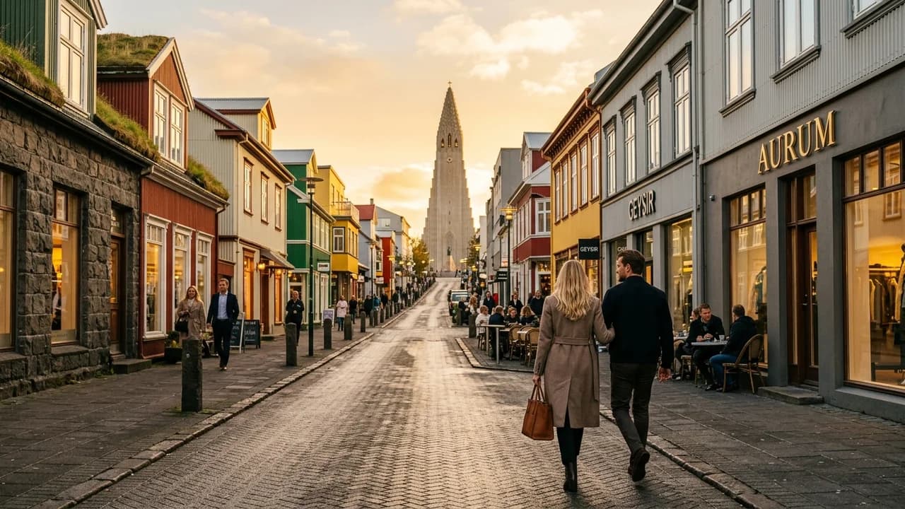 Premium shopping and leisure district in Reykjavik