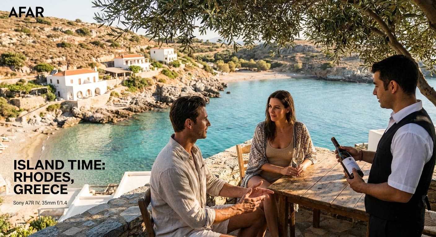 Luxury shopping street and leisure district within Rhodes medieval Old Town