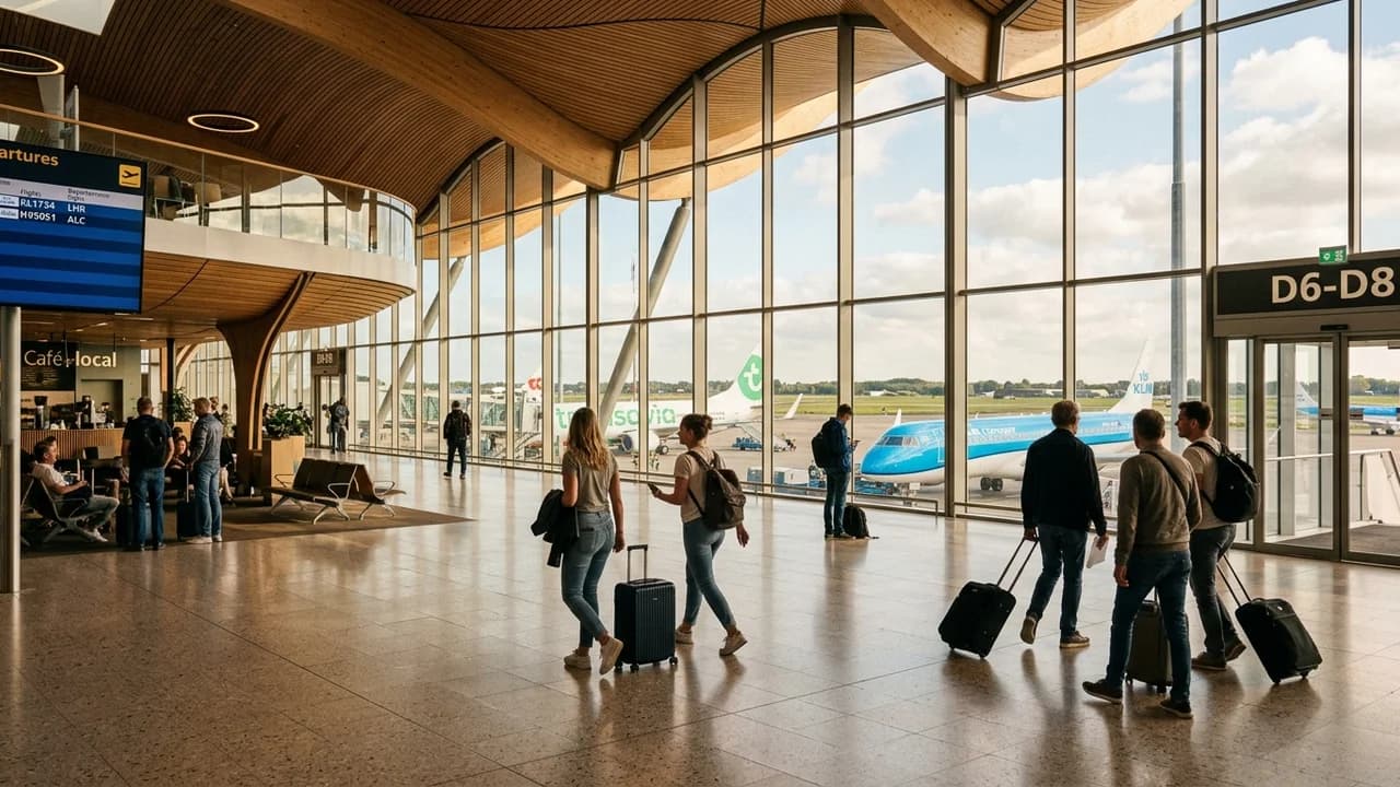 International terminal interior at Rotterdam airport