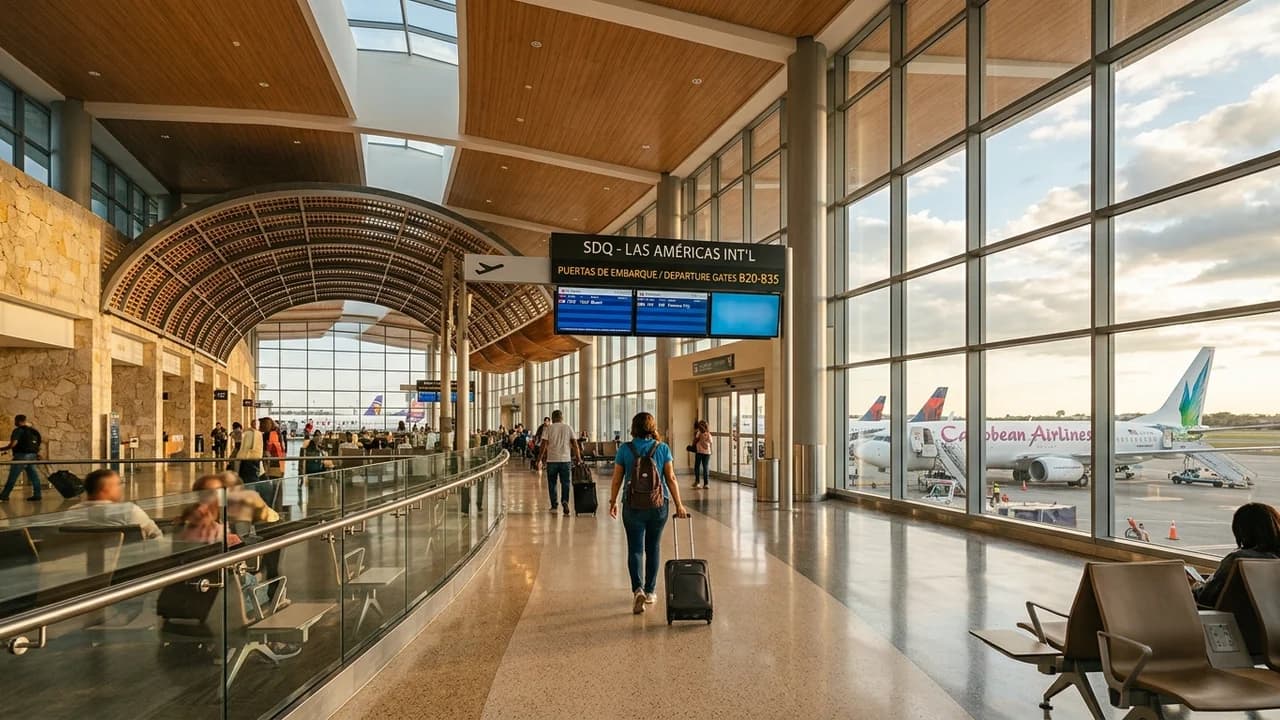 International terminal interior at Santo Domingo airport