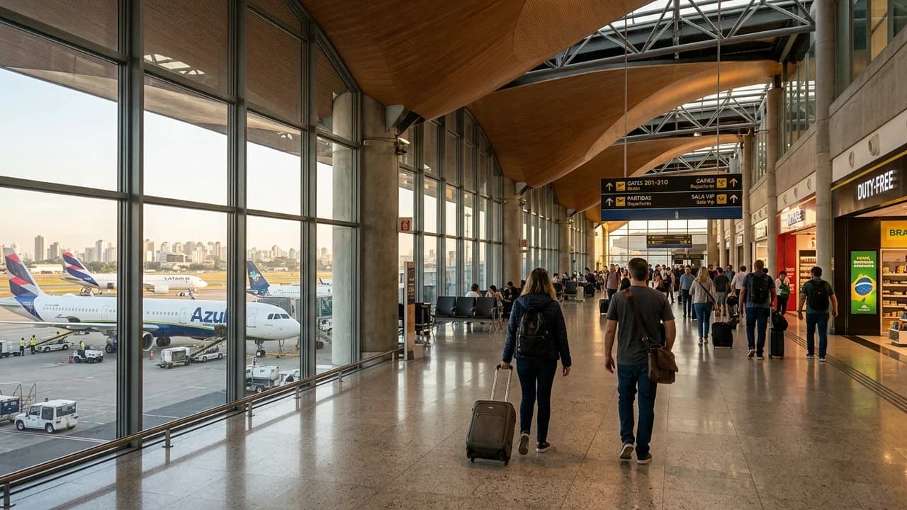 International terminal interior at São Paulo airport