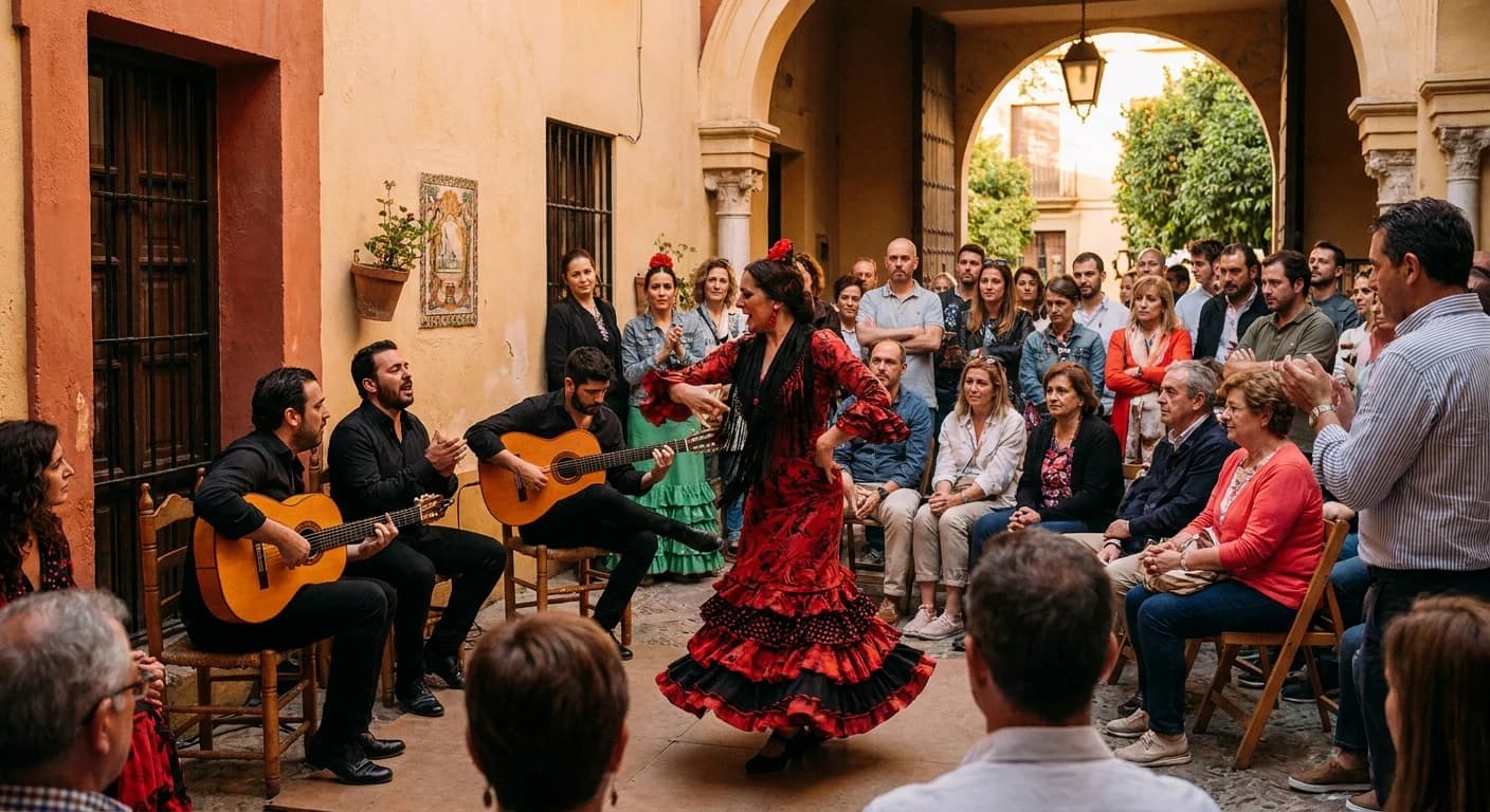Flamenco performance in Seville's Triana quarter