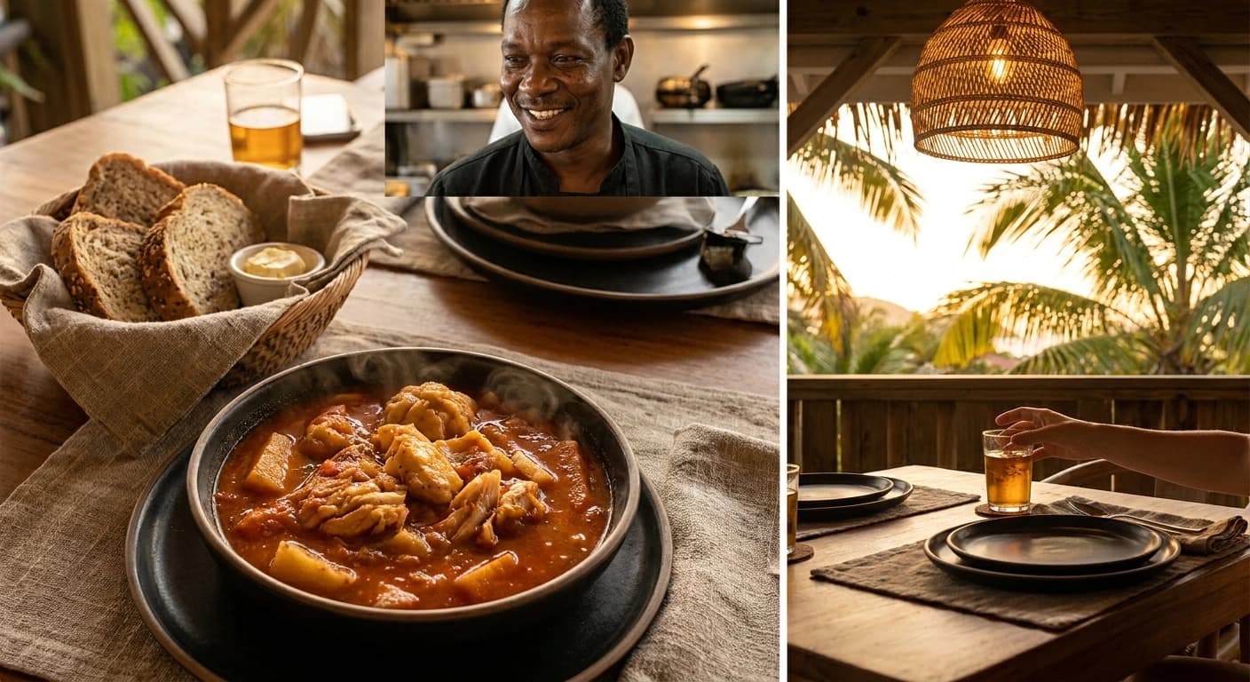 Fresh Caribbean seafood dining experience on the beachfront in St. Kitts