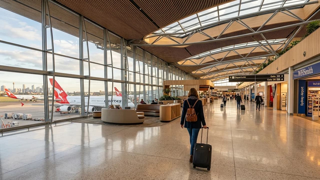 International terminal interior at Sydney airport