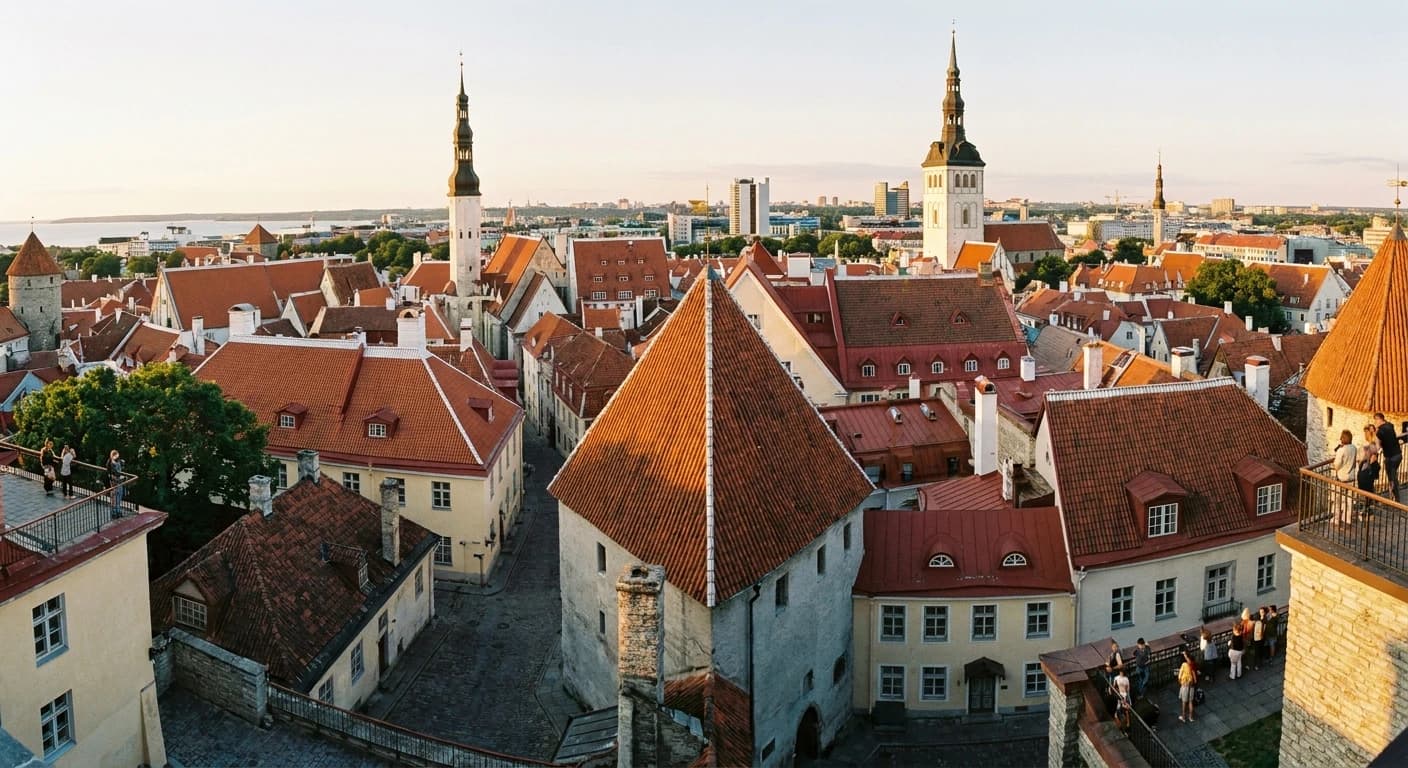Tallinn's medieval Old Town rooftops