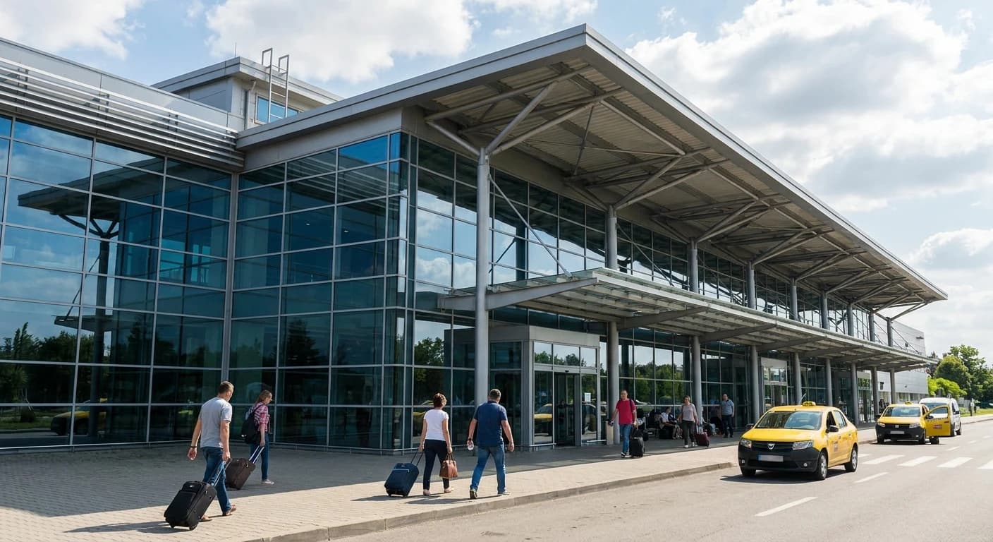 Traian Vuia International Airport terminal in Timișoara, Romania