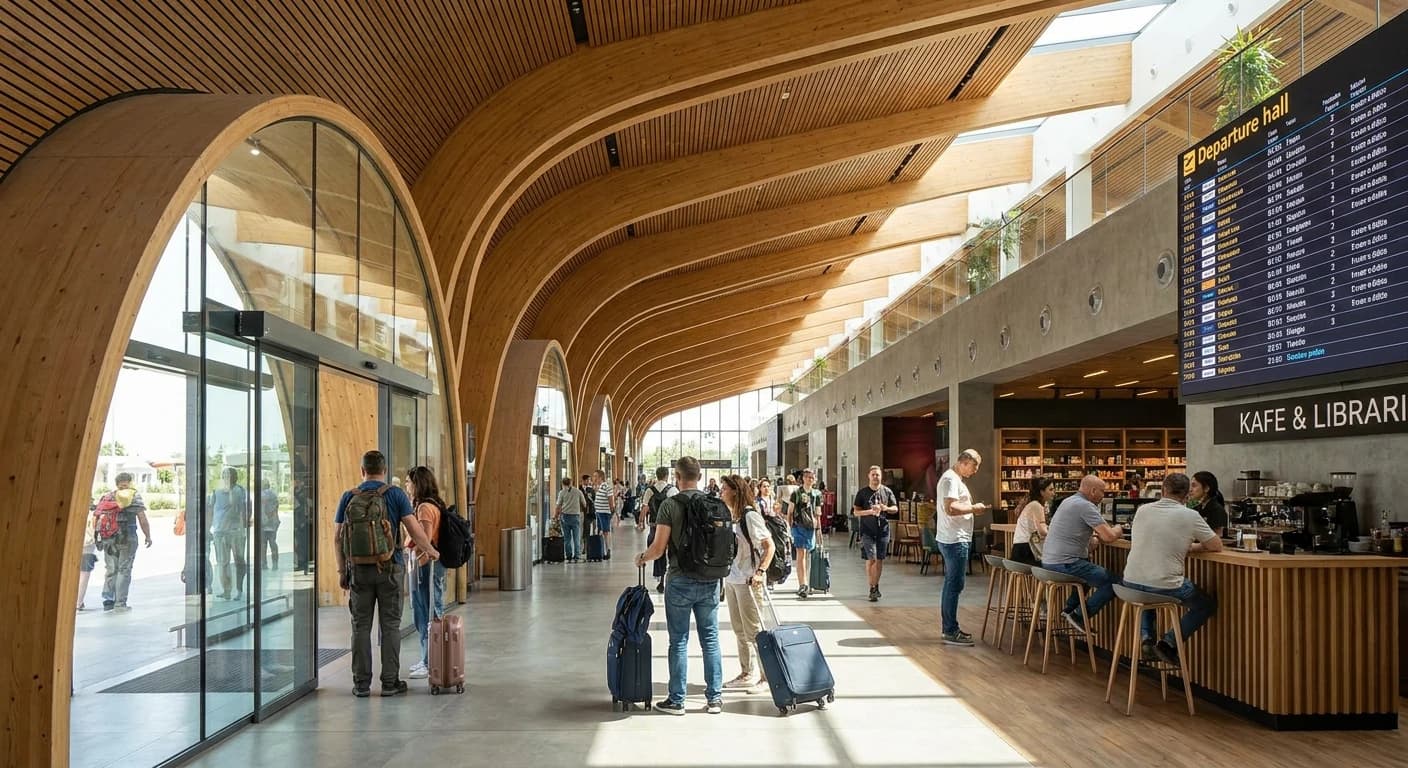 Modern terminal at Tirana International Airport