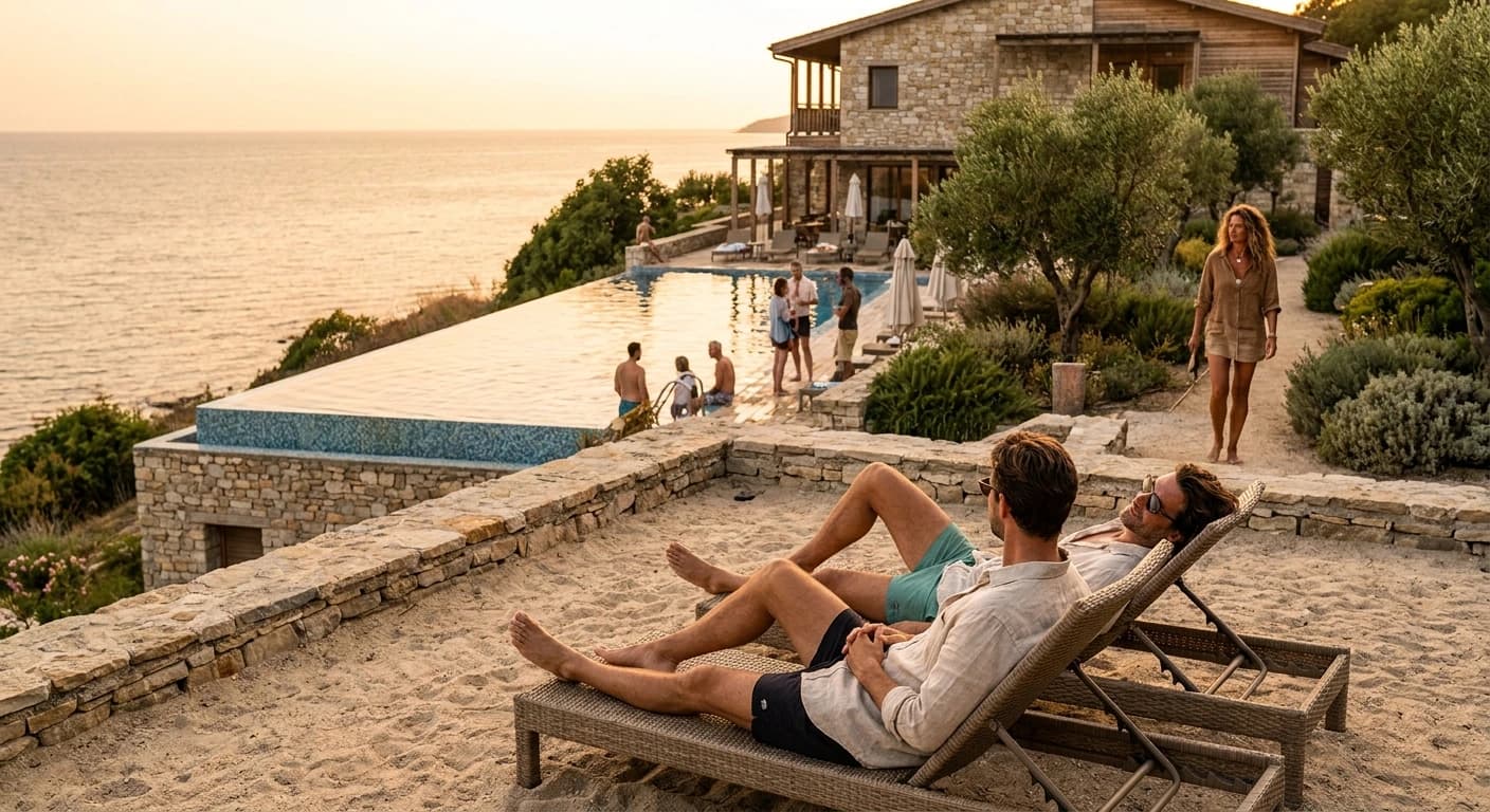 Golden Sands beach resort and Black Sea coastline near Varna, Bulgaria