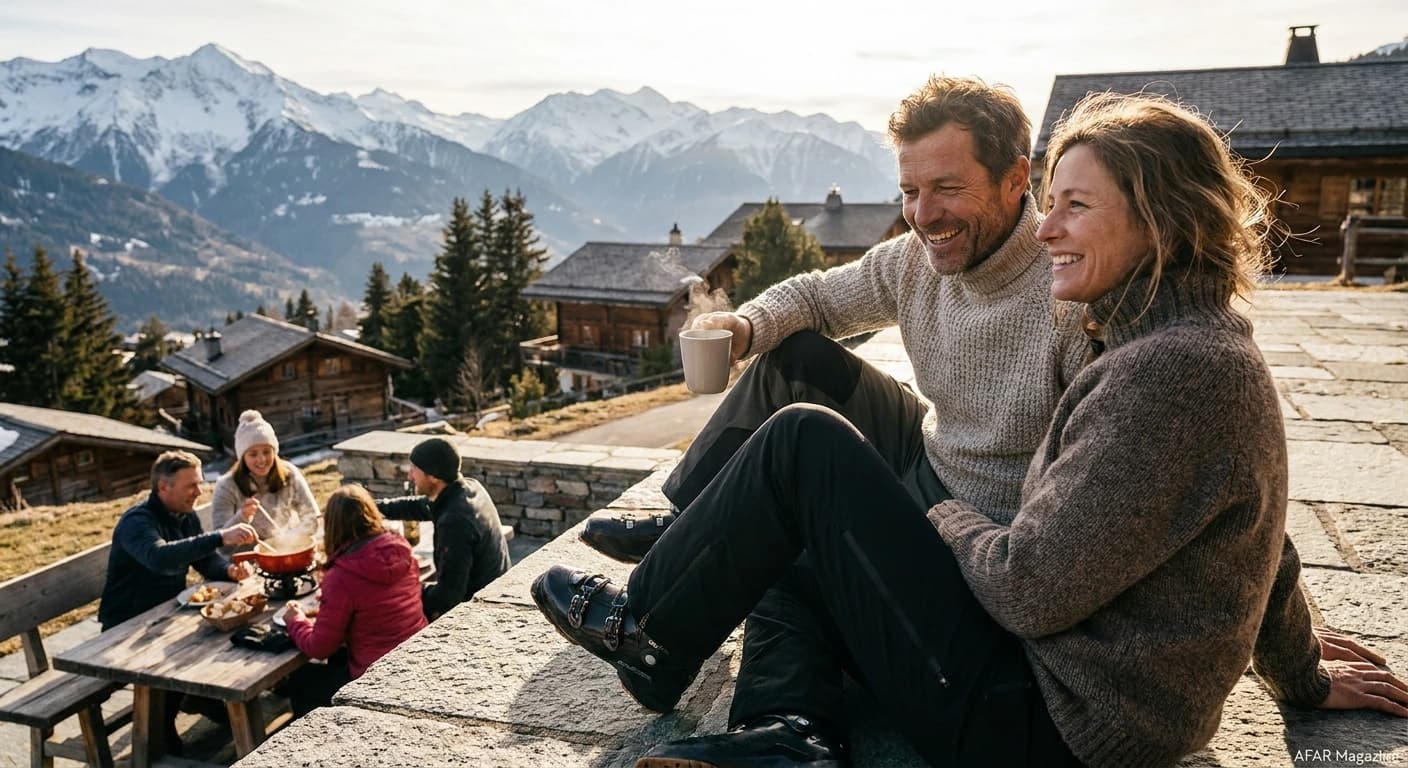 Luxury Alpine chalet with mountain views and premium ski-in ski-out access in Verbier