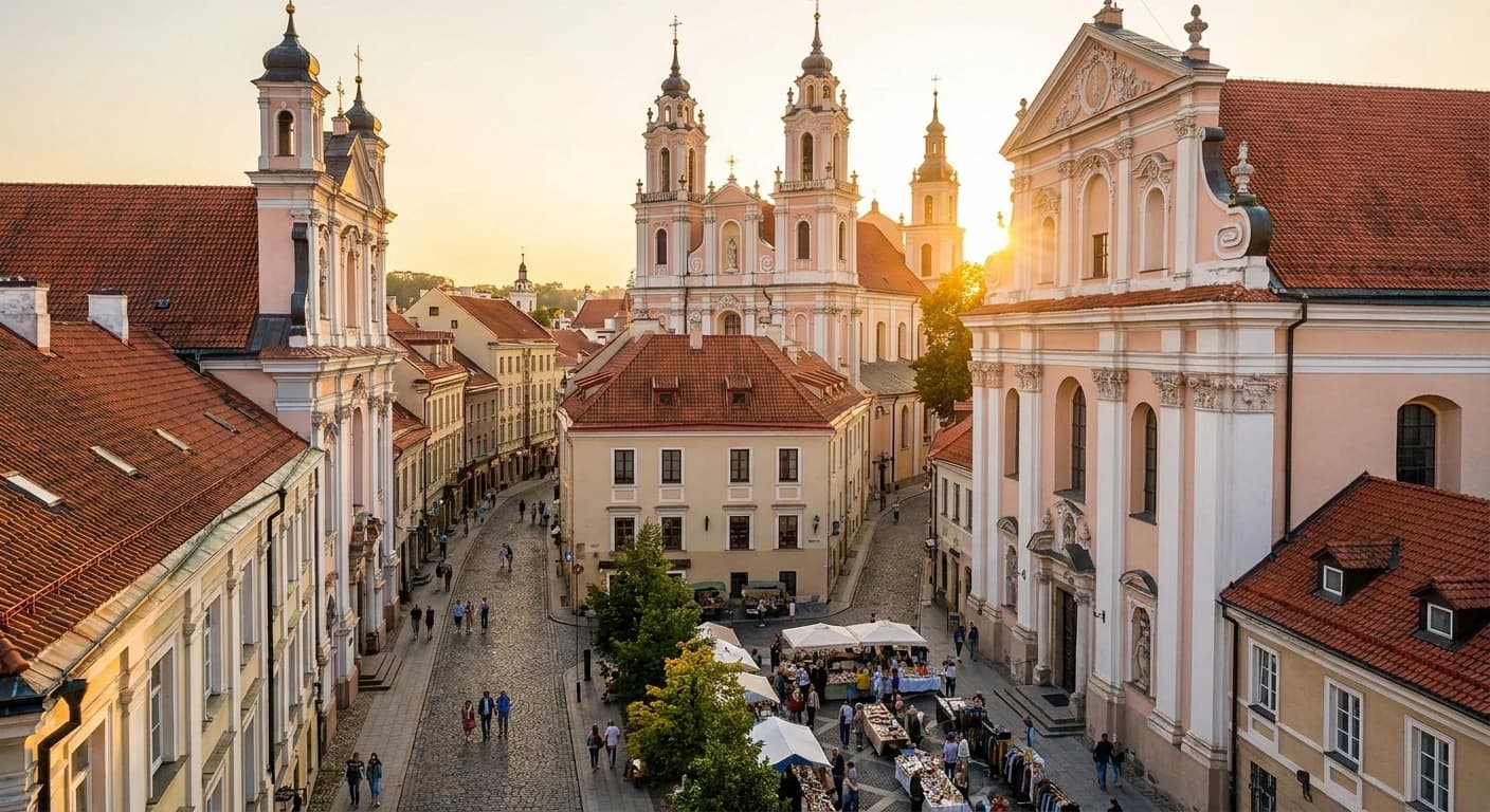 Baroque architecture and UNESCO Old Town of Vilnius