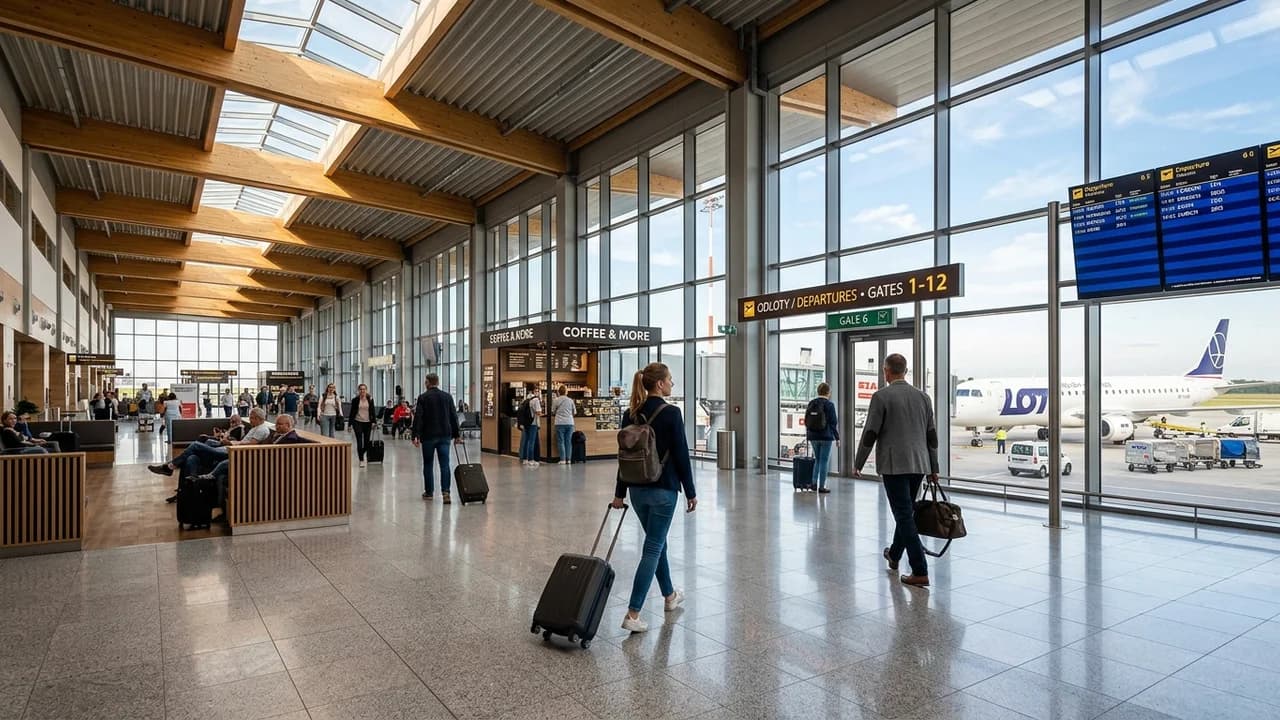 International terminal interior at Wroclaw airport