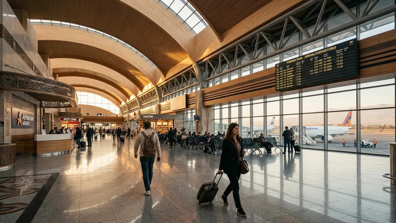 International terminal interior at Yerevan airport