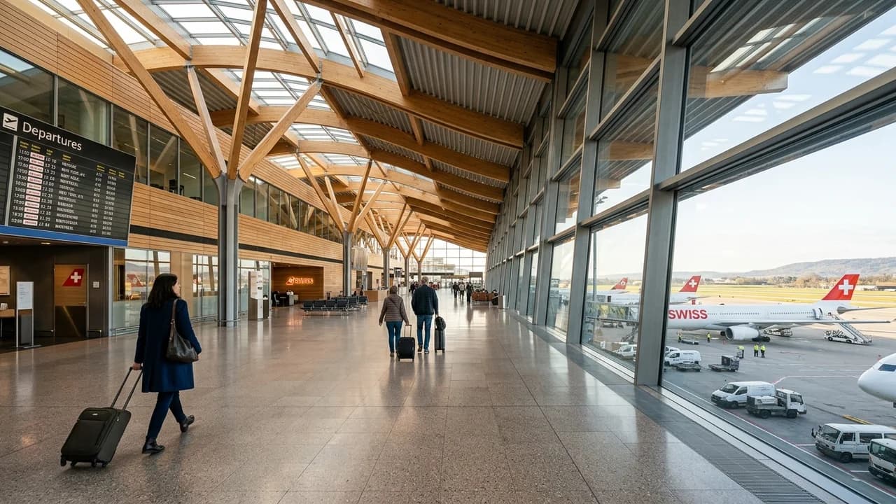 International terminal interior at Zurich airport