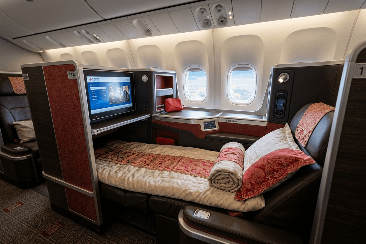 Air China Business Class cabin