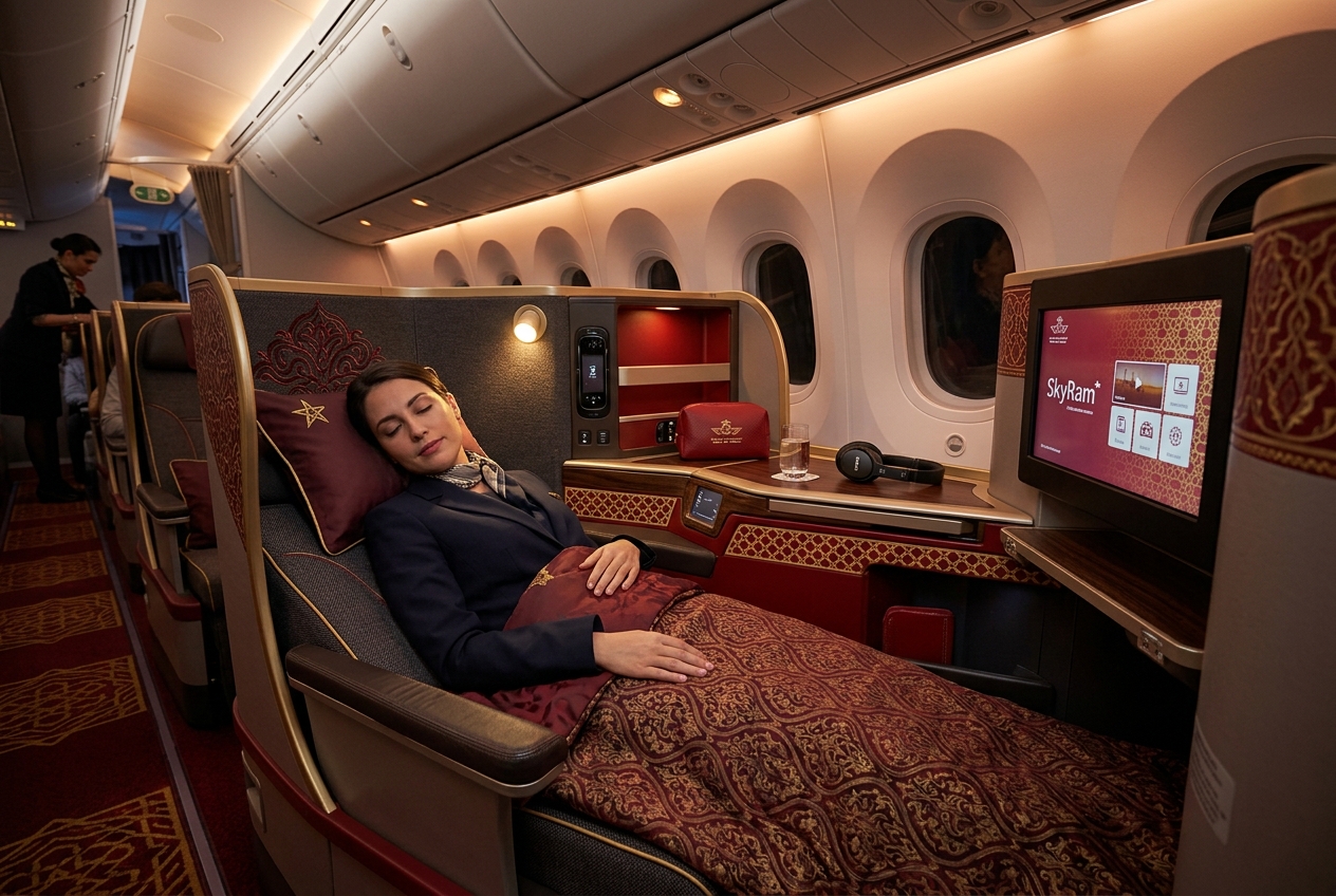 Royal Air Maroc Business Class cabin