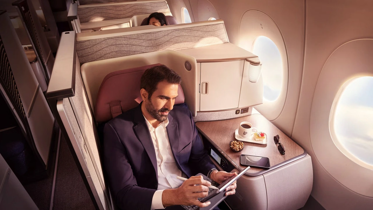Air India business class seat — premium cabin on flights to Goa