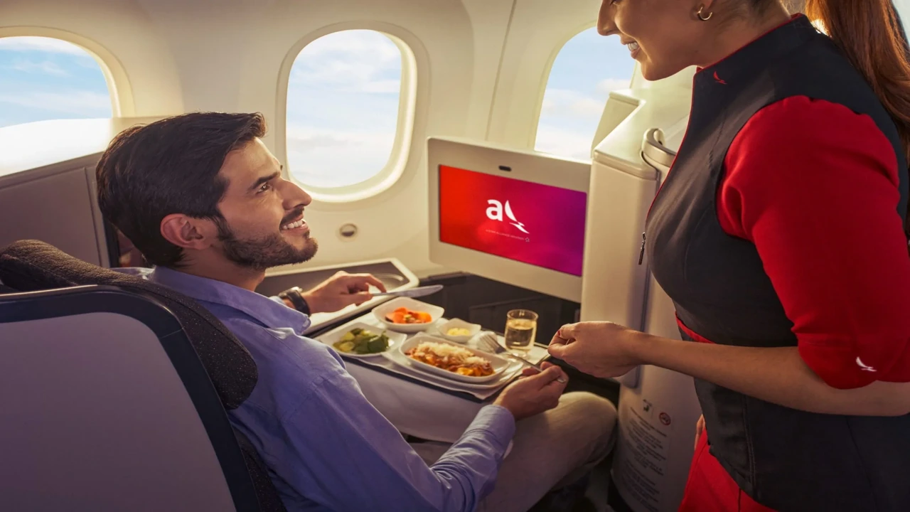 Avianca Business Class business class dining and meal service