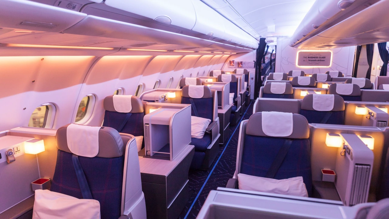 Brussels Airlines business class seat — premium cabin on flights to Brussels