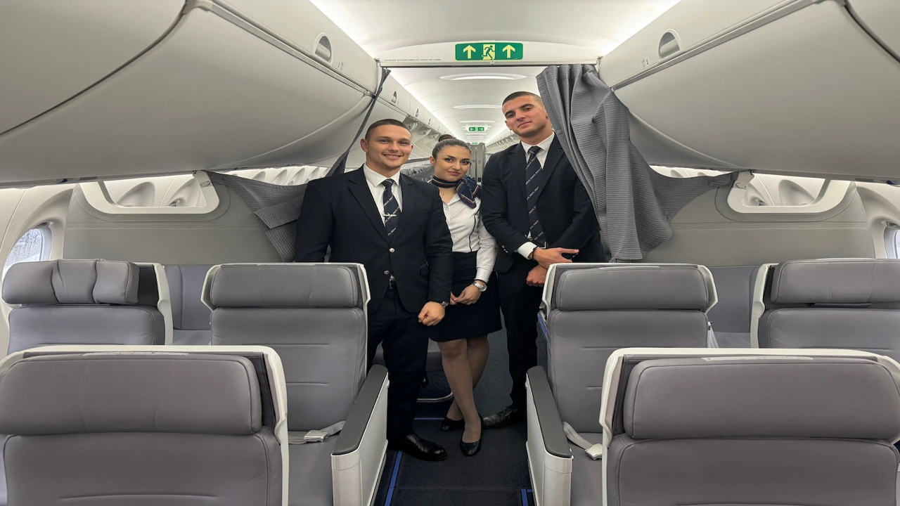 Bulgaria Air Business Class business class cabin details
