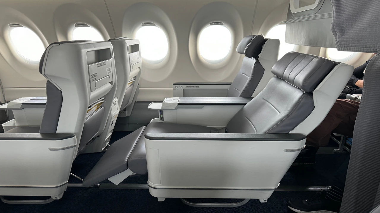 Bulgaria Air business class seat — premium cabin on flights to Sofia