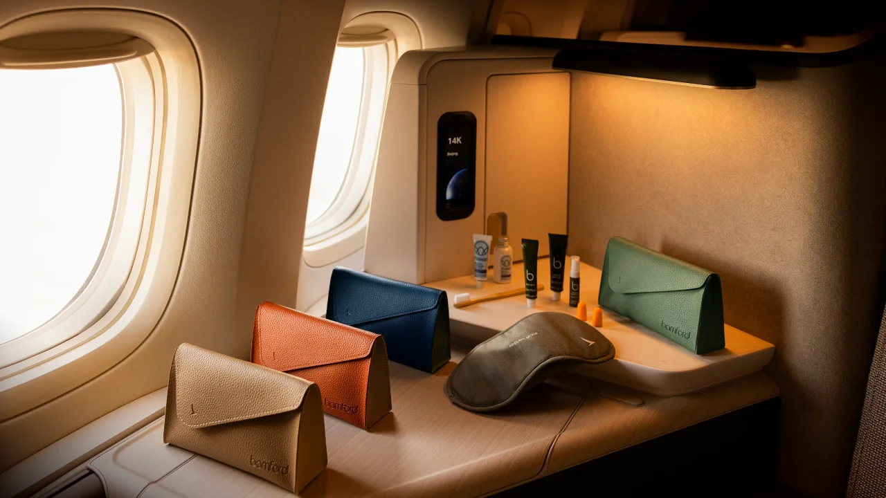 Cathay Pacific Business Class business class cabin details — San Francisco to Hong Kong