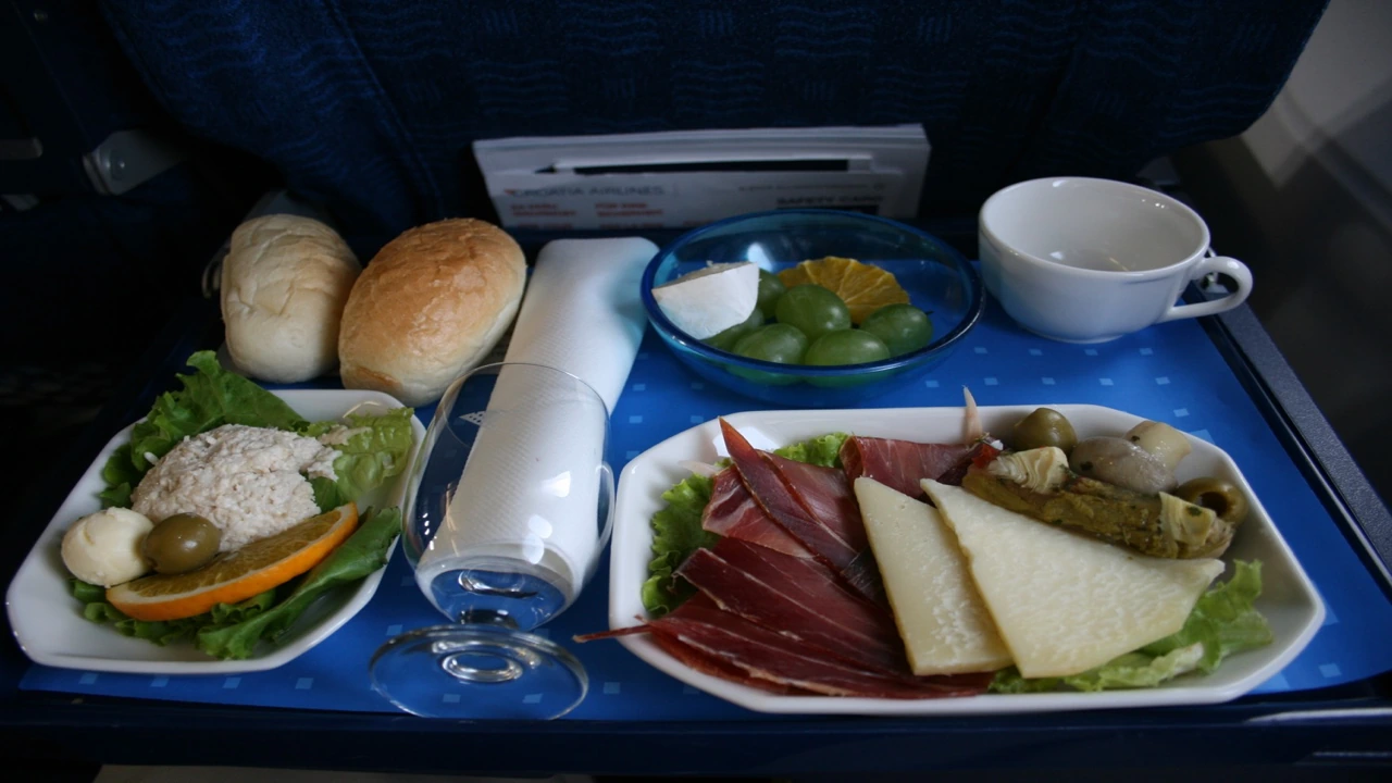 Croatia Airlines Business Class business class dining and meal service