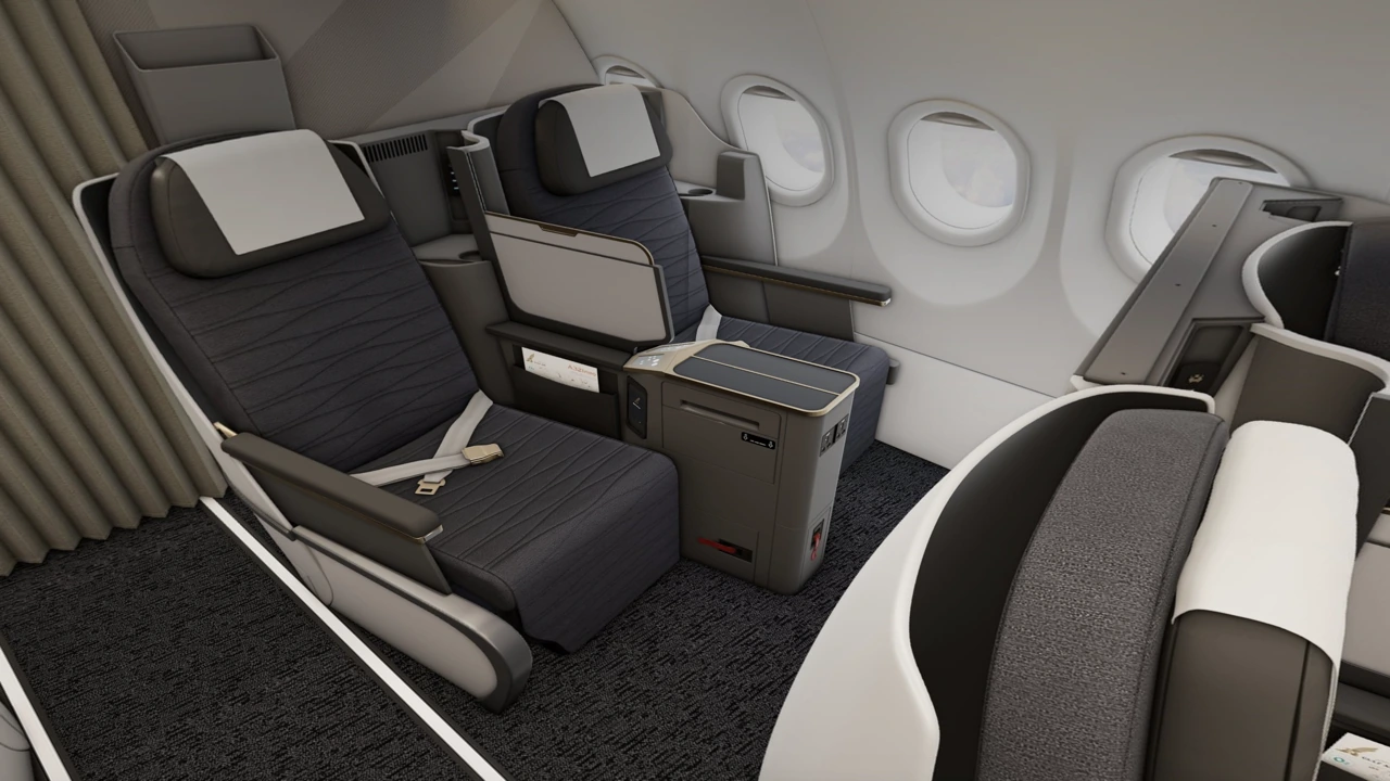 Gulf Air Falcon Gold business class seat and cabin