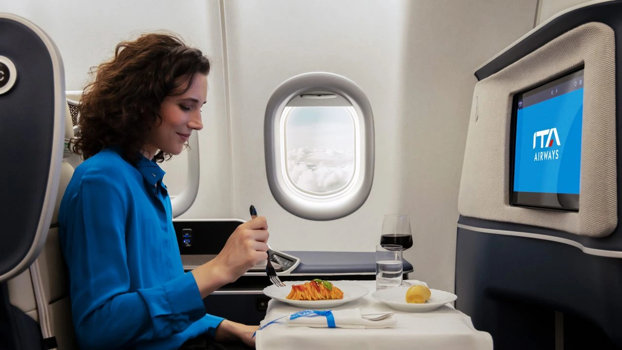 ITA Airways Business Class business class dining and meal service