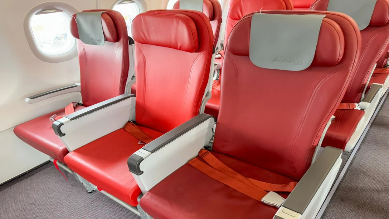 KM Malta Airlines business class seat — premium cabin on flights to Malta