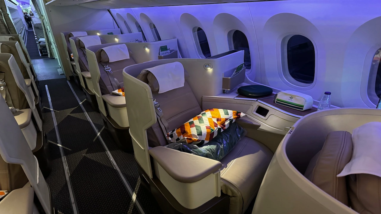 Saudia Business Class business class cabin details