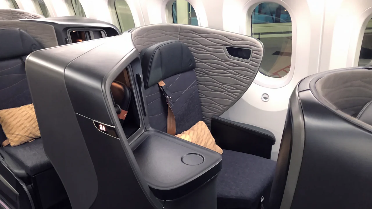 Turkish Airlines business class seat — premium cabin on flights to Dalaman