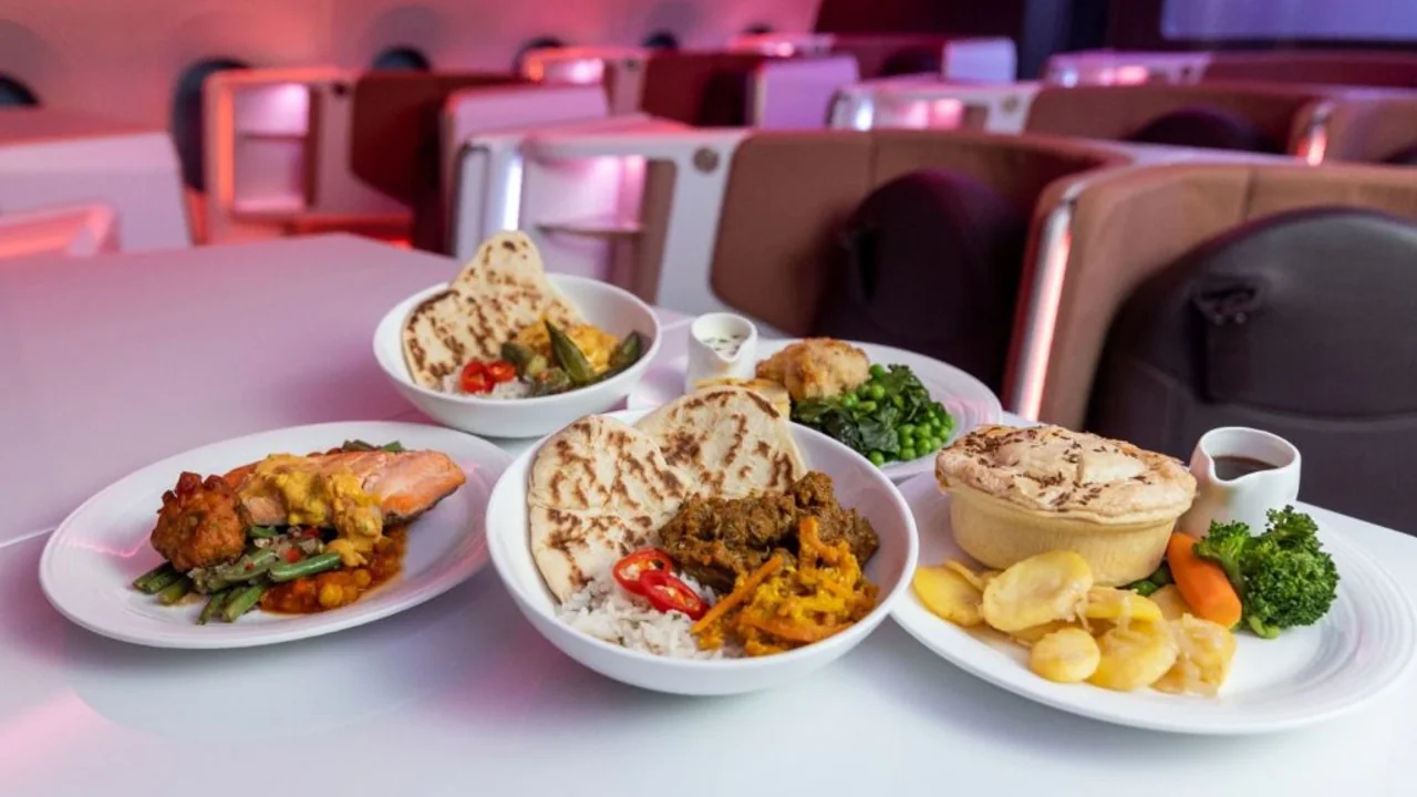 Virgin Atlantic Upper Class business class dining and meal service
