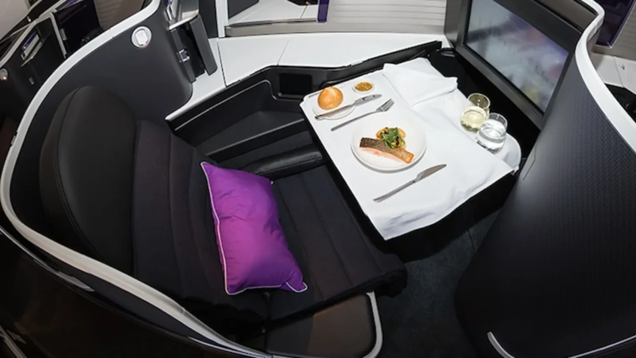 Virgin Australia The Business business class dining and meal service