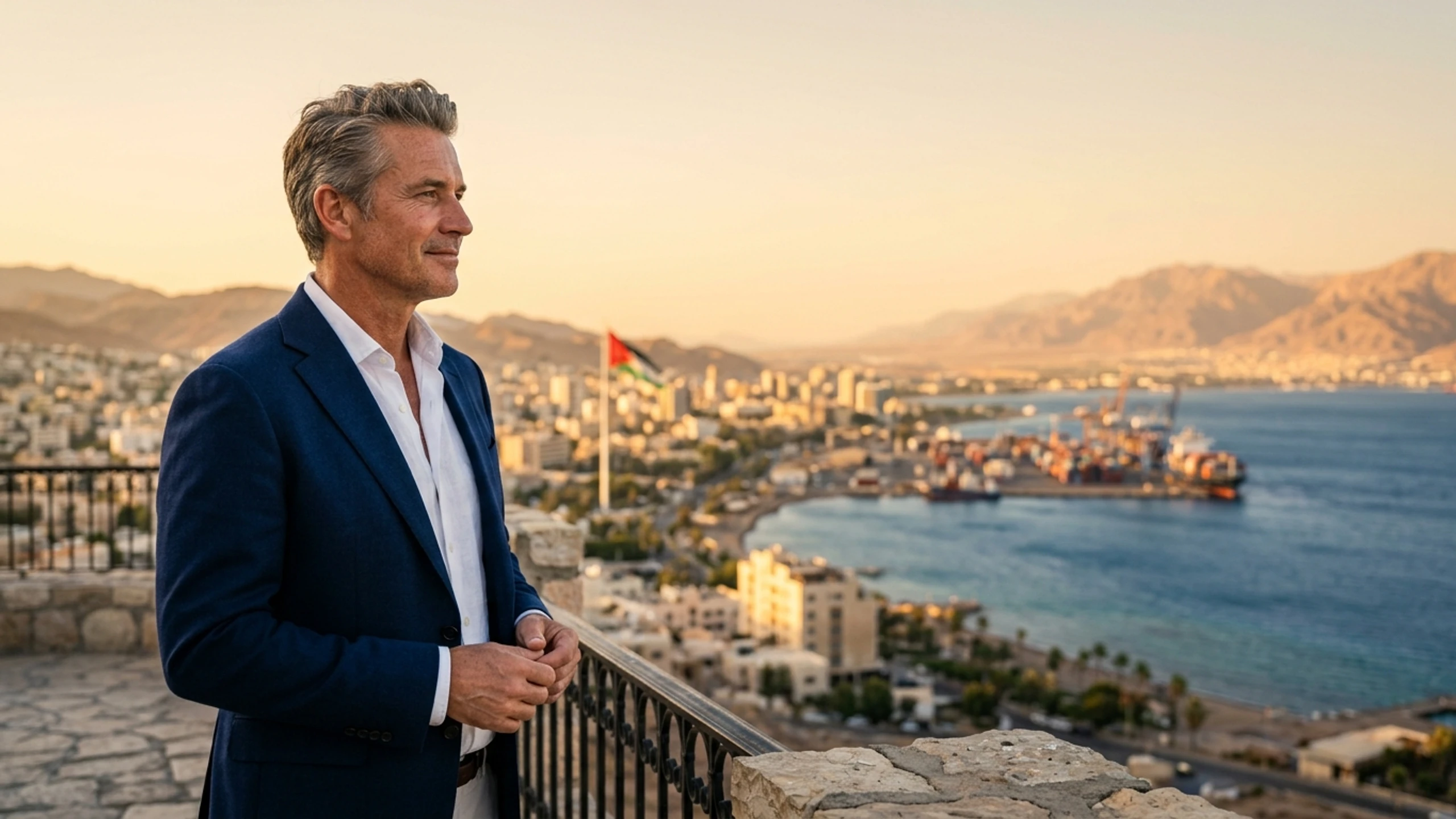 Chicago to Aqaba Business Class — Premium business class cabin interior