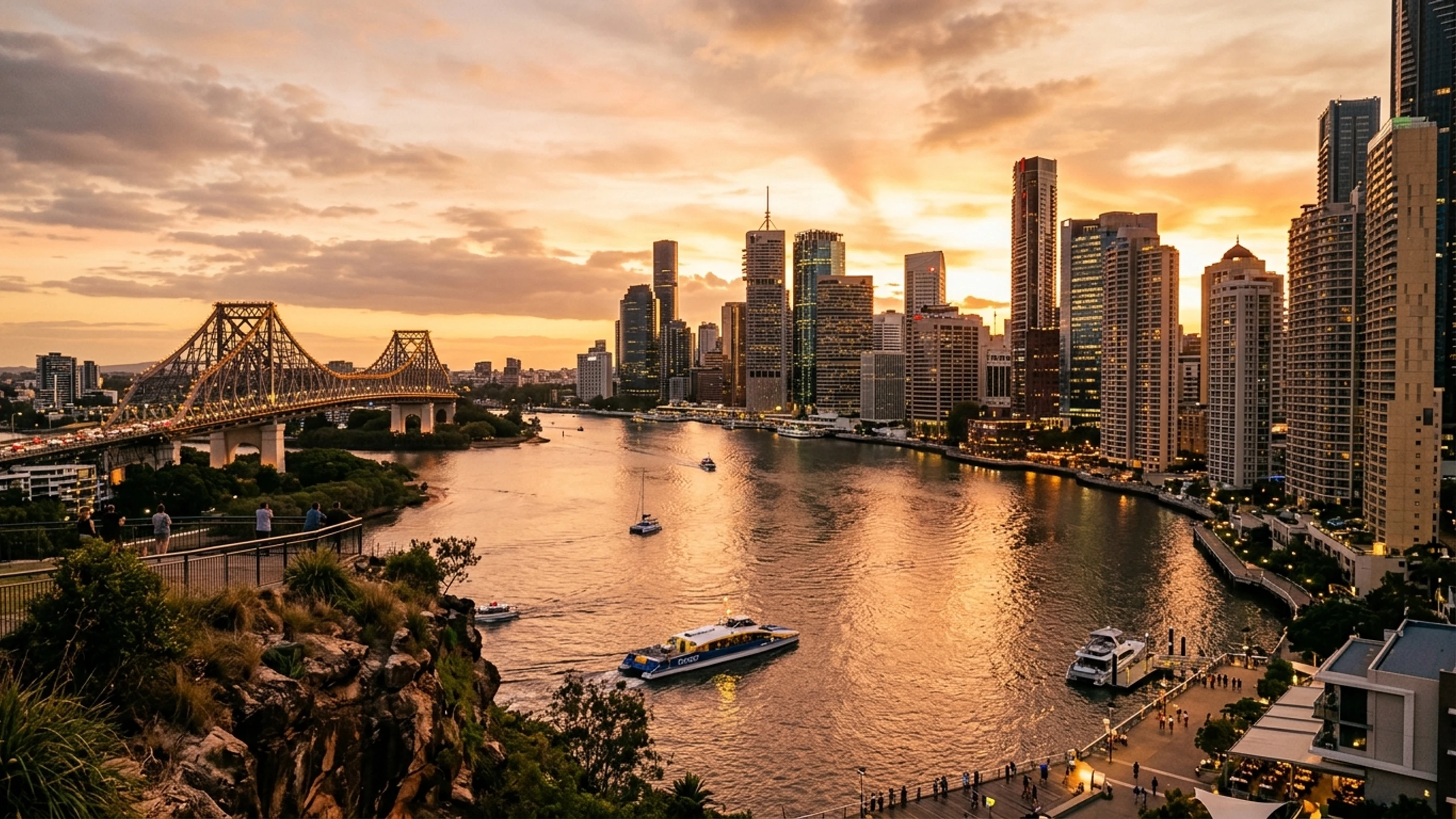 San Francisco to Brisbane Business Class — Premium business class cabin interior
